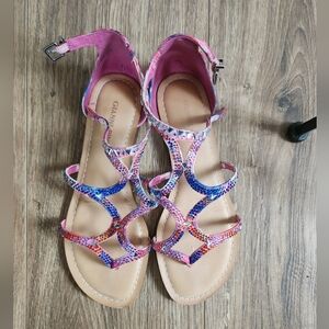 Gianni Bini Pink Multicolor Strappy Sandals